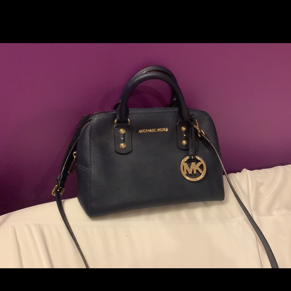 Michael Kors navy crossbody bag